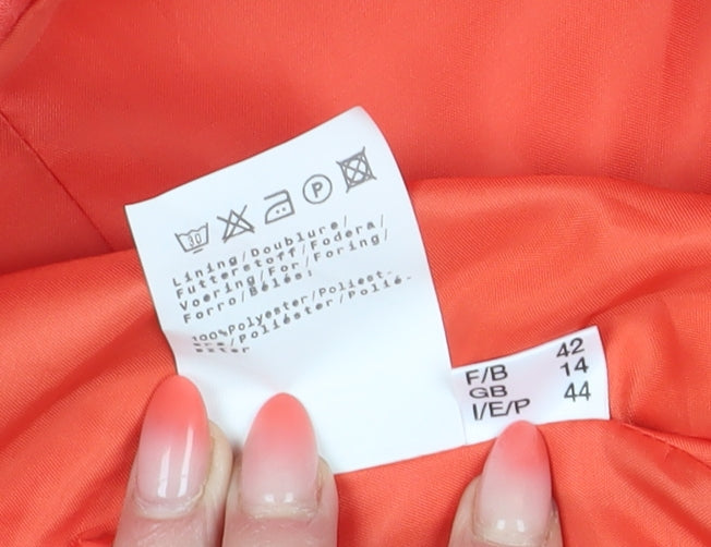 Gelco Women's Orange Blazer, Size 12, Regular Fit