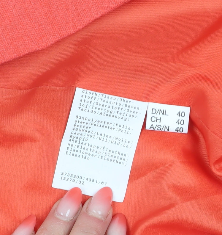Gelco Women's Orange Blazer, Size 12, Regular Fit