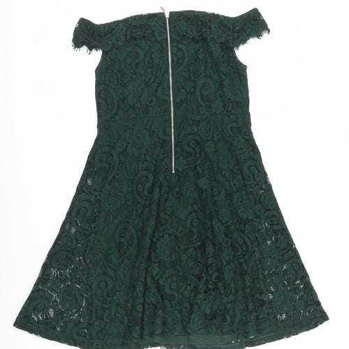 Dorothy Perkins Green A-Line Dress Size 12 Women