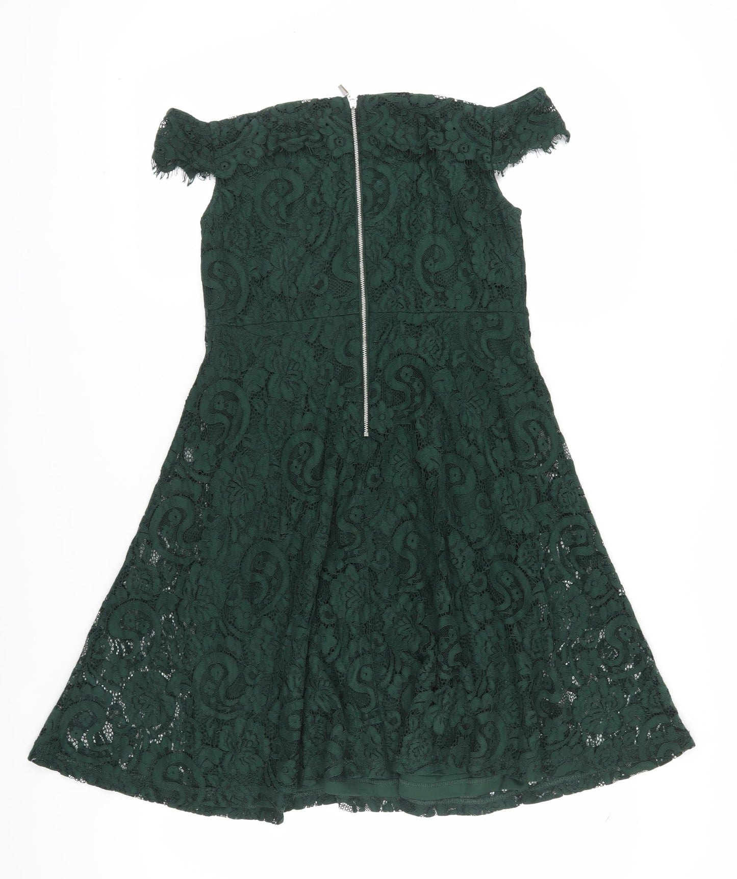 Dorothy Perkins Green A-Line Dress Size 12 Women