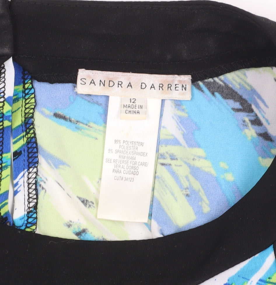 Sandra Darren Women's Multicoloured Fit & Flare Dress M