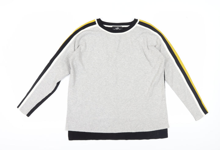 Wallis Women's Grey Black Pullover Jumper S