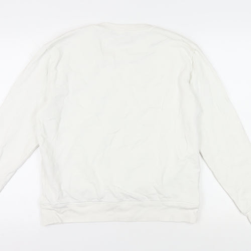 Marks and Spencer Women's Ivory Embroidered Cotton Sweatshirt UK 12