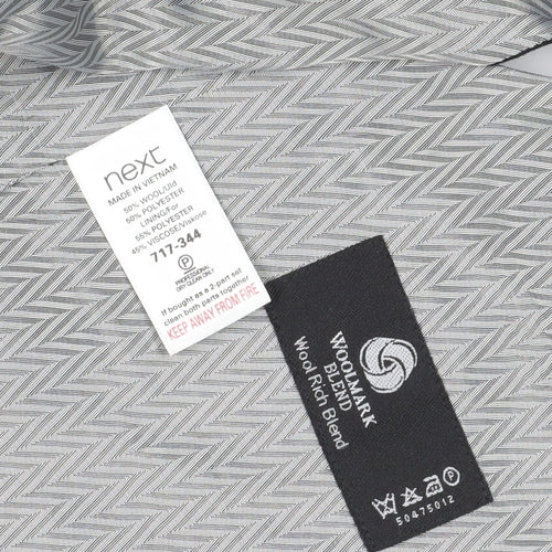 Next Men's Grey Wool Blend Suit Waistcoat 36R