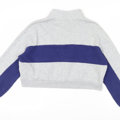 H&M Divided Women's Grey/Blue Chicago Sweatshirt Large
