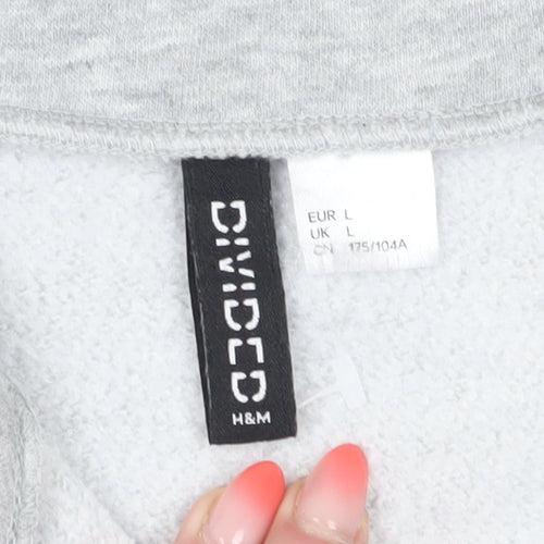 H&M Divided Women's Grey/Blue Chicago Sweatshirt Large