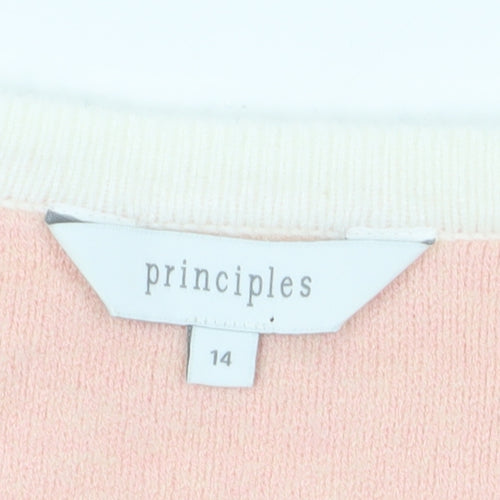 Principles Women's Multicoloured Stripe Cardigan Size 14