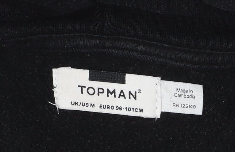 Topman Men's Black M Pullover Hoodie - Classic Style