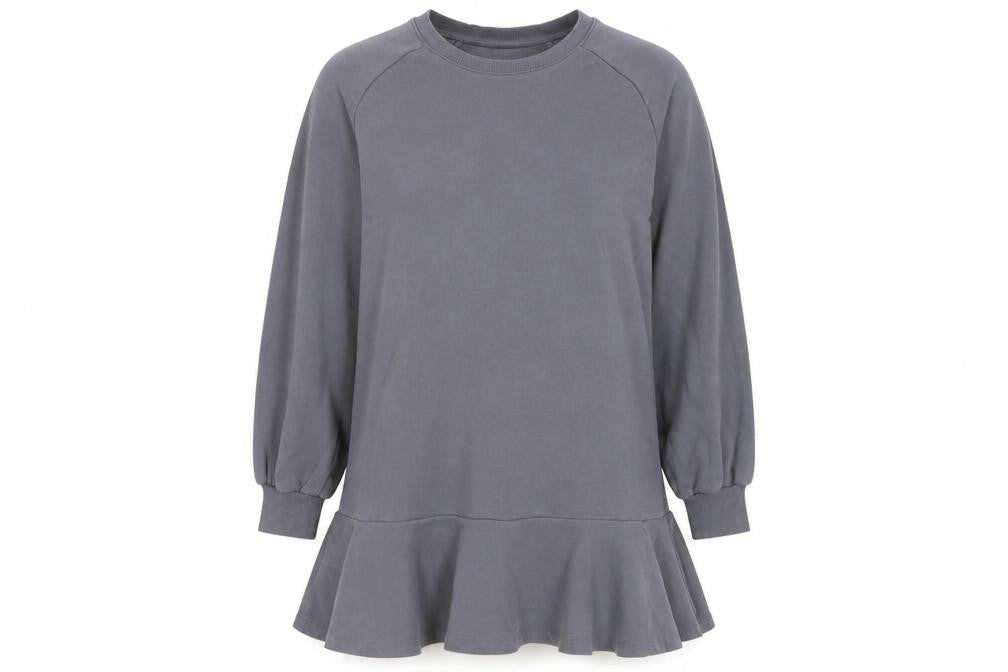 Front view of H&M Women's Grey Tunic Sweatshirt XL