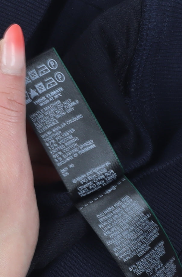 Marks and Spencer Bomber Jacket Women Black Size 16