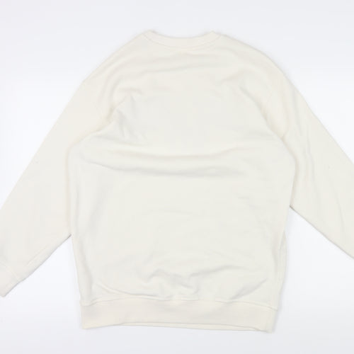 H&M Unisex Ivory Pullover Sweatshirt S Casual