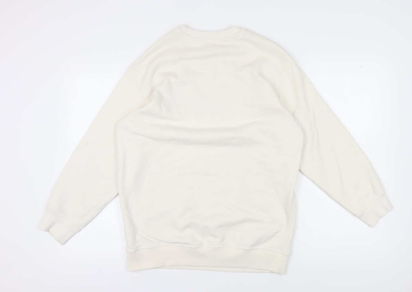 H&M Unisex Ivory Pullover Sweatshirt S Casual