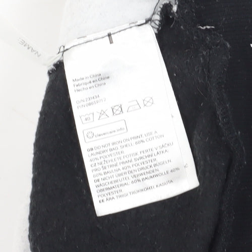 H&M Girls Black Full Zip Sweatshirt 9-10 Years
