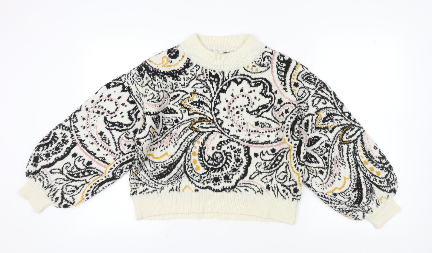 Topshop Women's Multicoloured Paisley Jumper, Size S