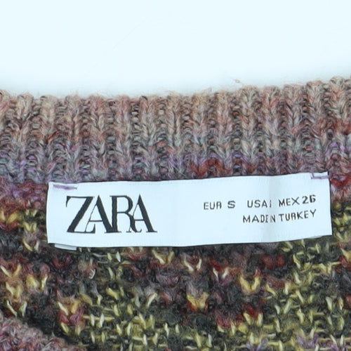 Zara Women's Multicoloured Fair Isle Jumper, Size S