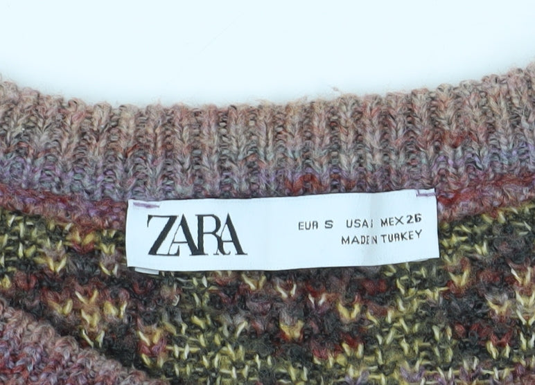 Zara Women's Multicoloured Fair Isle Jumper, Size S