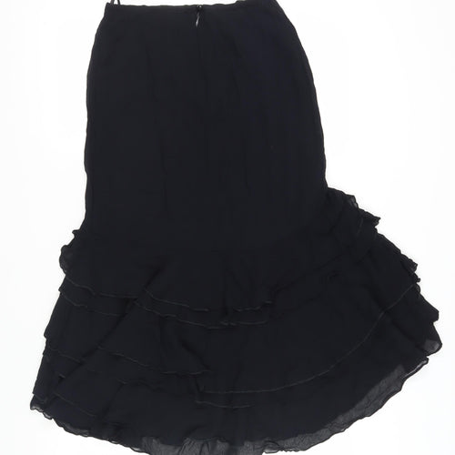 Début Women's Black Trumpet Midi Skirt, Size 12, Formal