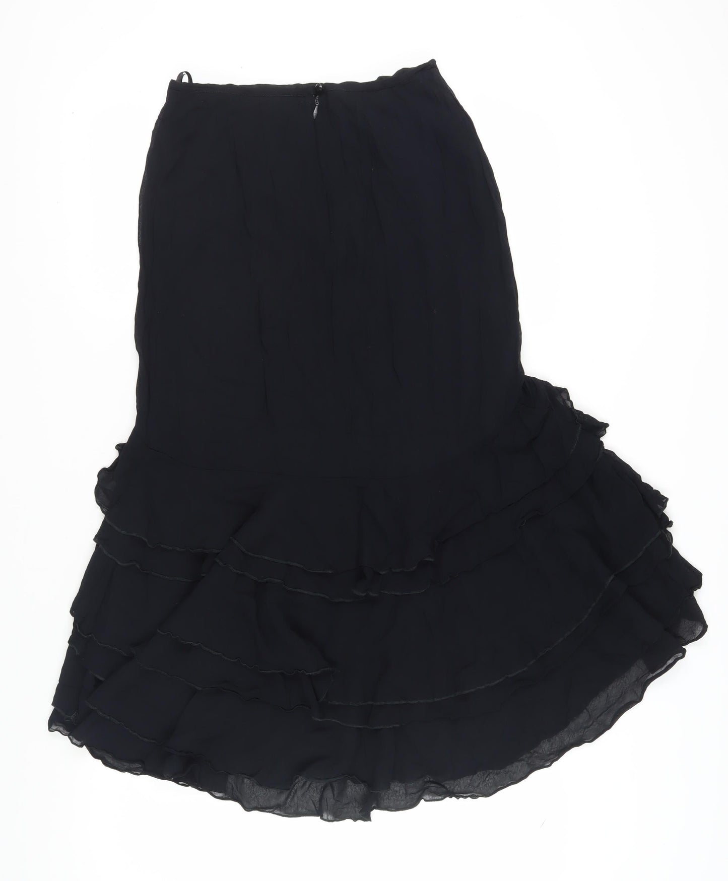 Début Women's Black Trumpet Midi Skirt, Size 12, Formal