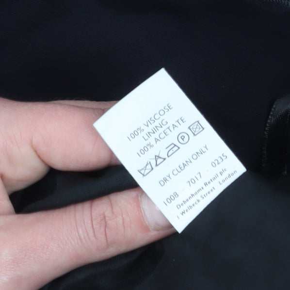 Début Women's Black Trumpet Midi Skirt, Size 12, Formal