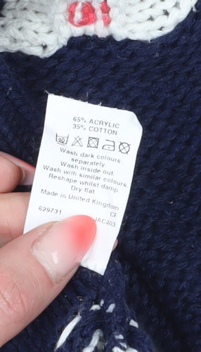 River Island Women's Blue Striped Pullover Jumper Size 8