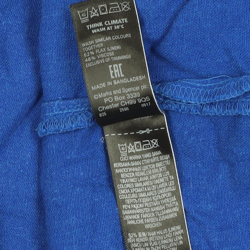 Marks and Spencer Women's Blue Shift Dress, Size 14