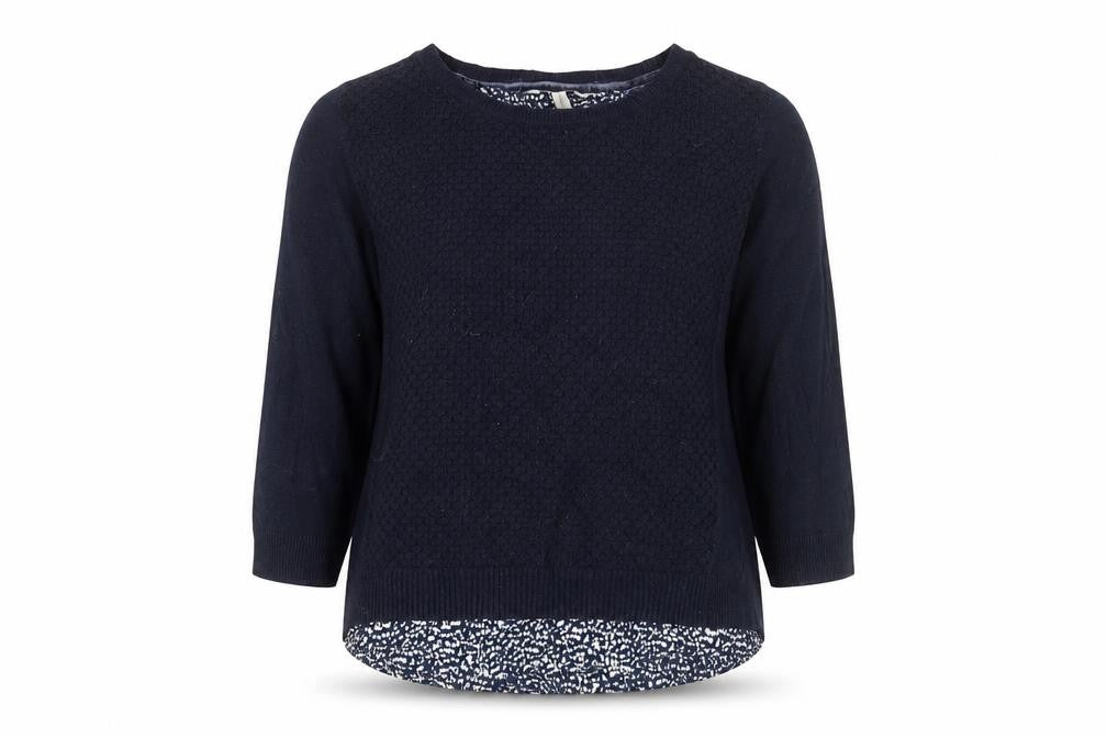 Front view of Pepperberry Women's Blue jumper, size 12