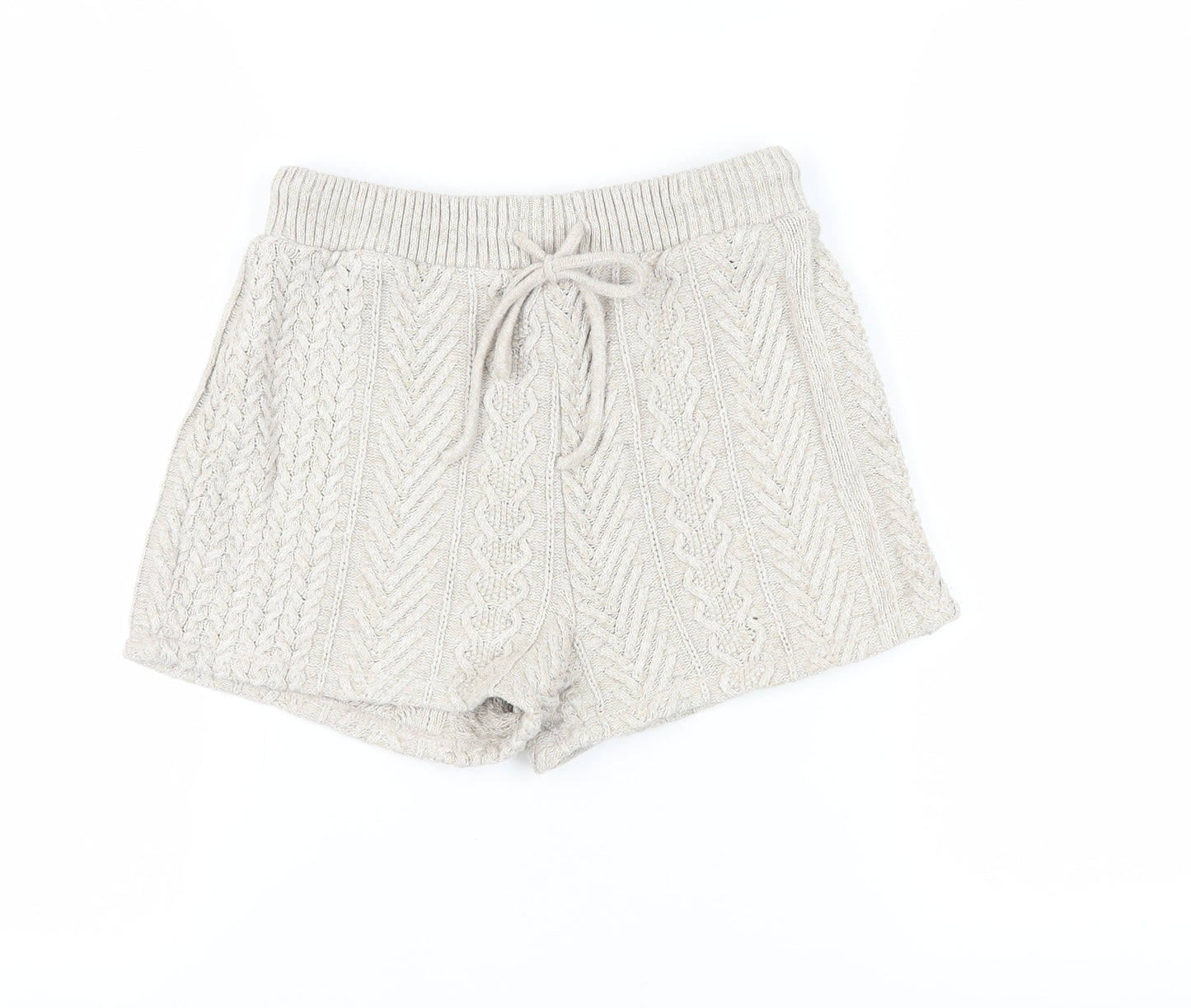 Zara Women's Beige Sweat Shorts Size 12