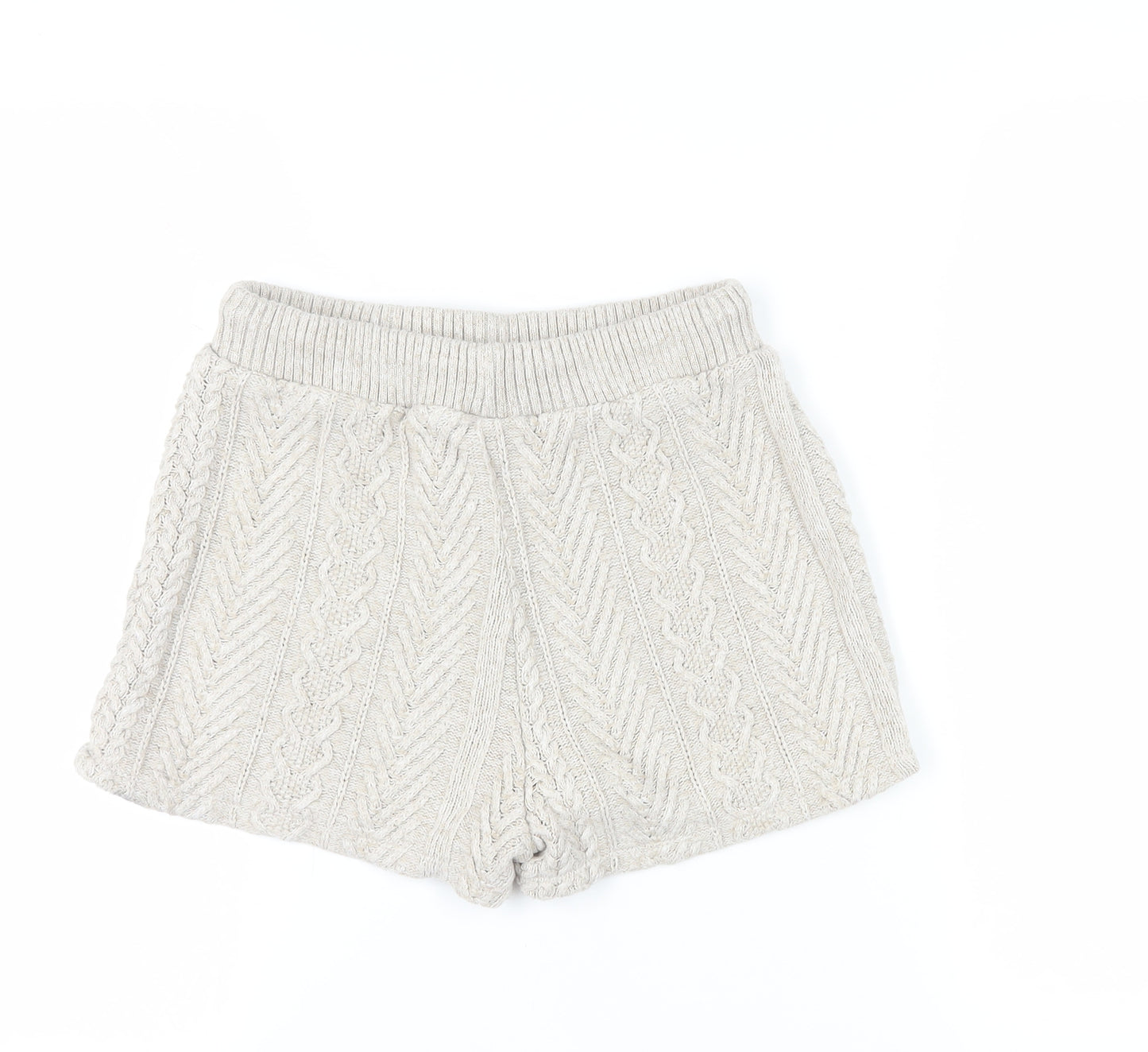 Zara Women's Beige Sweat Shorts Size 12
