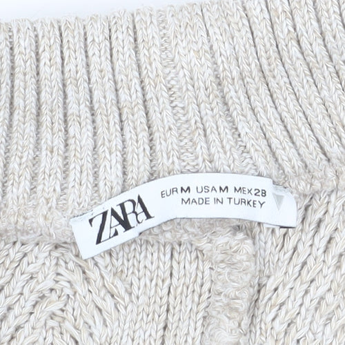 Zara Women's Beige Sweat Shorts Size 12