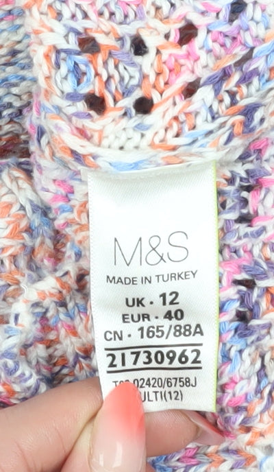 Marks and Spencer Women's Multicoloured Pullover Jumper Size 12
