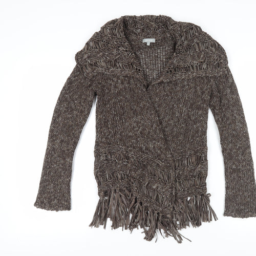 Marks and Spencer Women's Brown Fringe Cardigan - S