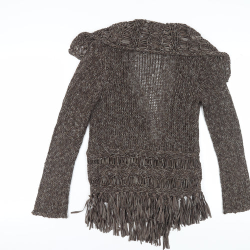 Marks and Spencer Women's Brown Fringe Cardigan - S