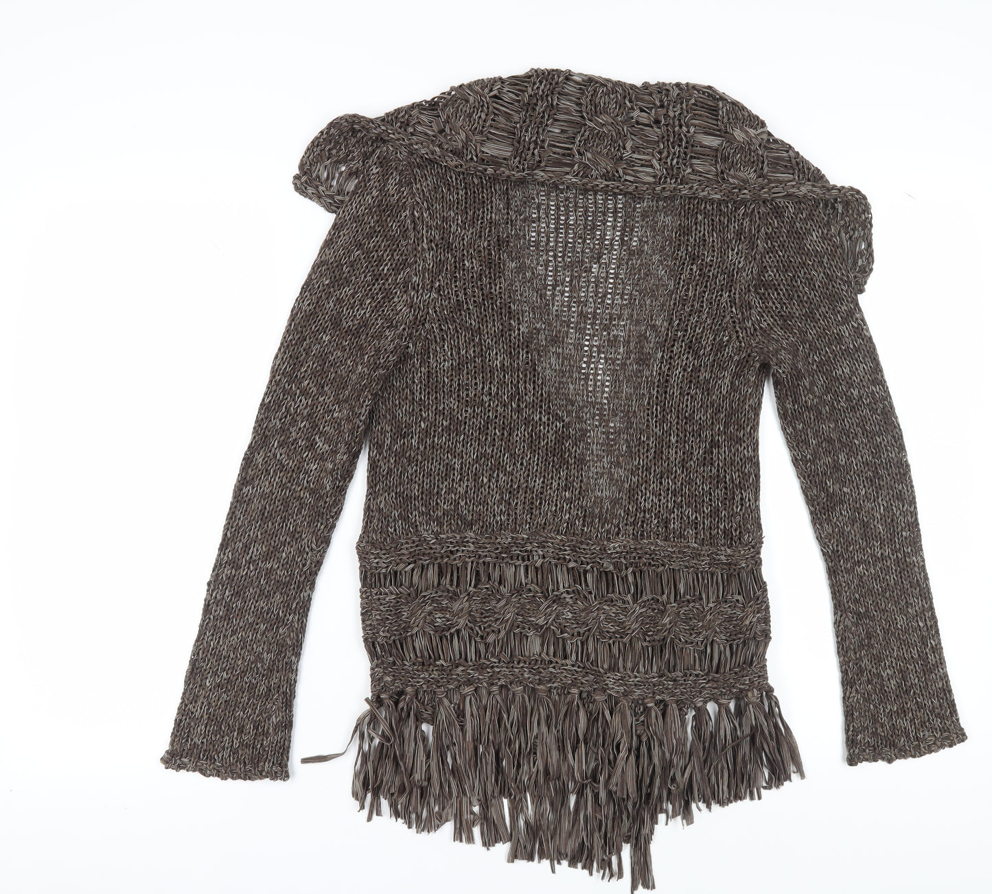 Marks and Spencer Women's Brown Fringe Cardigan - S