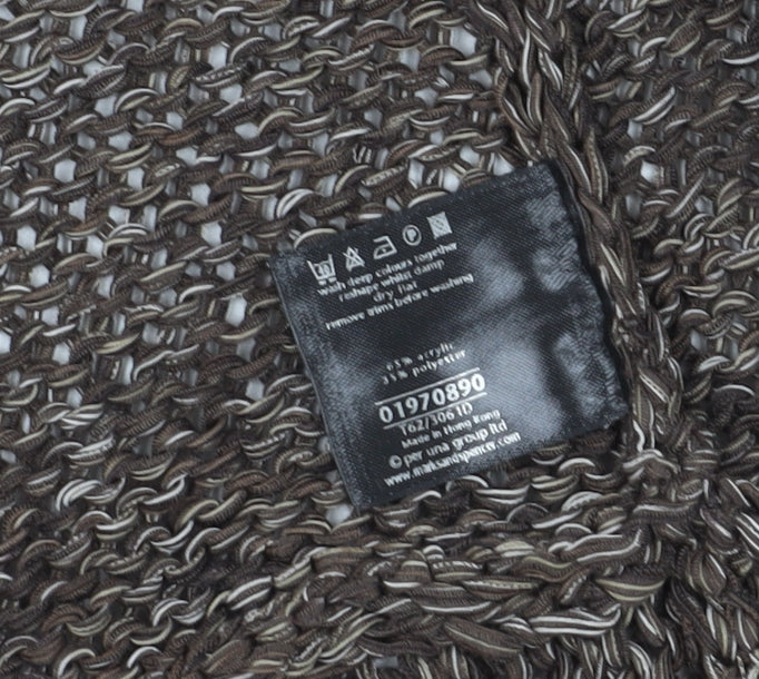 Marks and Spencer Women's Brown Fringe Cardigan - S