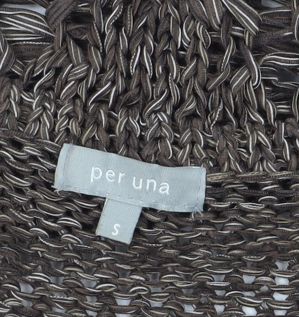 Marks and Spencer Women's Brown Fringe Cardigan - S