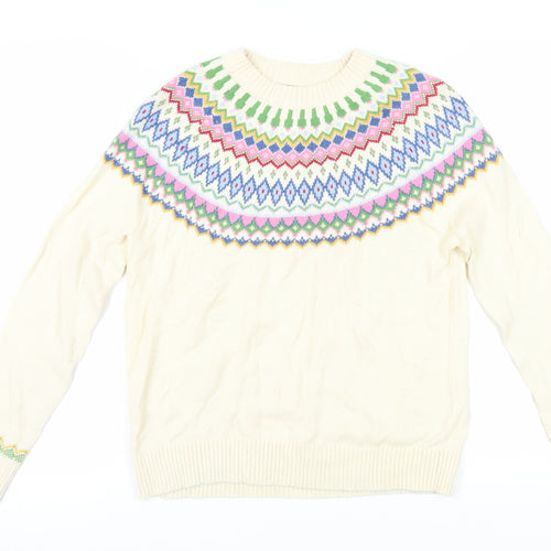 John Lewis Women's Multicoloured Fair Isle Jumper - Size 10