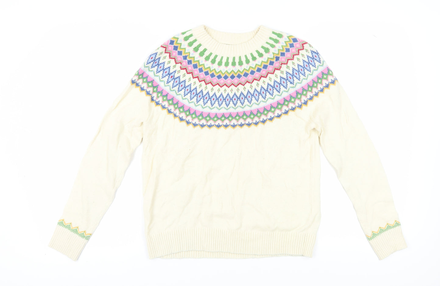 John Lewis Women's Multicoloured Fair Isle Jumper - Size 10