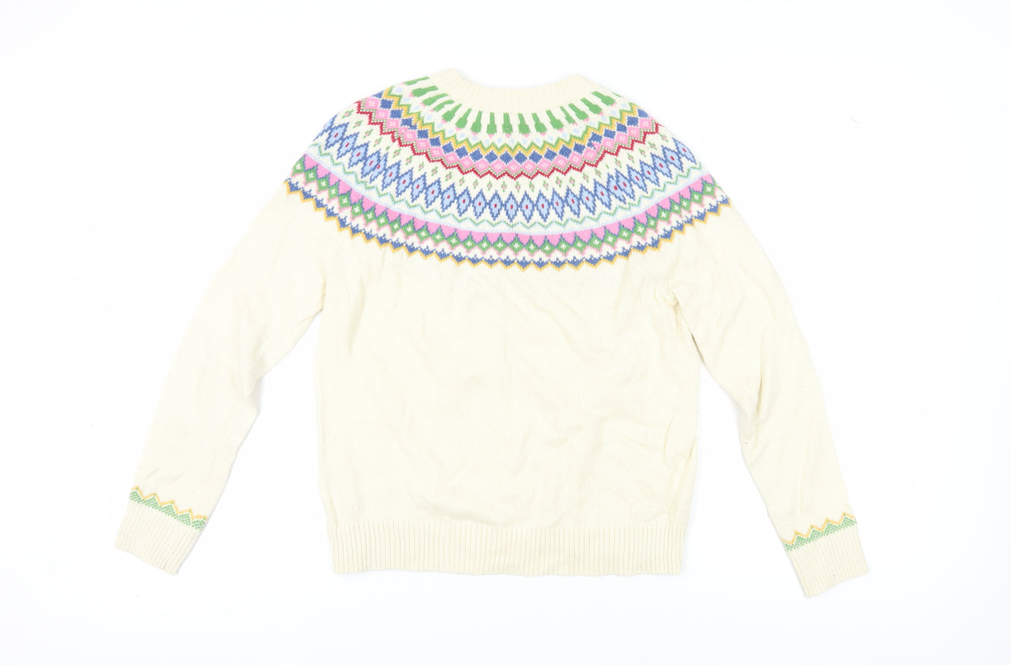 John Lewis Women's Multicoloured Fair Isle Jumper - Size 10