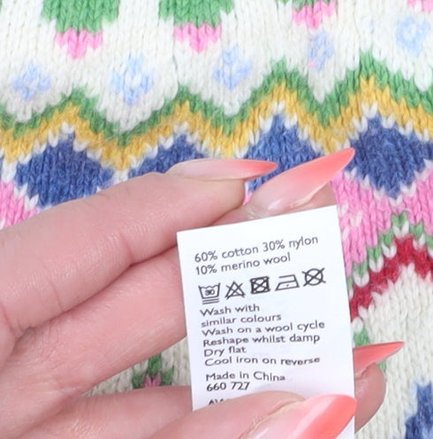 John Lewis Women's Multicoloured Fair Isle Jumper - Size 10