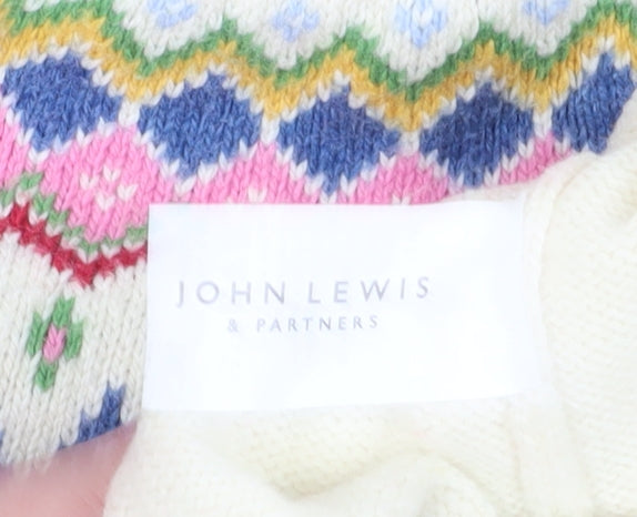 John Lewis Women's Multicoloured Fair Isle Jumper - Size 10