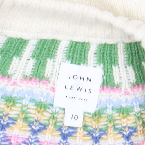 John Lewis Women's Multicoloured Fair Isle Jumper - Size 10