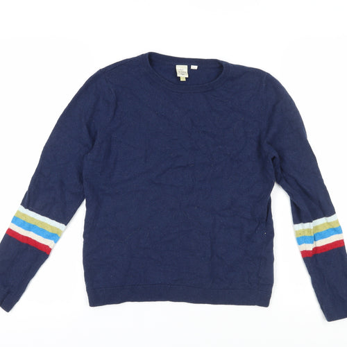 Seen Worn Kept Women's Blue Striped Pullover Jumper M