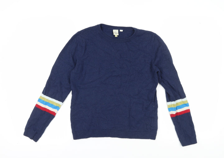 Seen Worn Kept Women's Blue Striped Pullover Jumper M