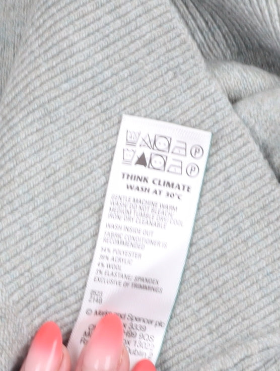 Marks and Spencer Women's Grey Collared Jumper in S