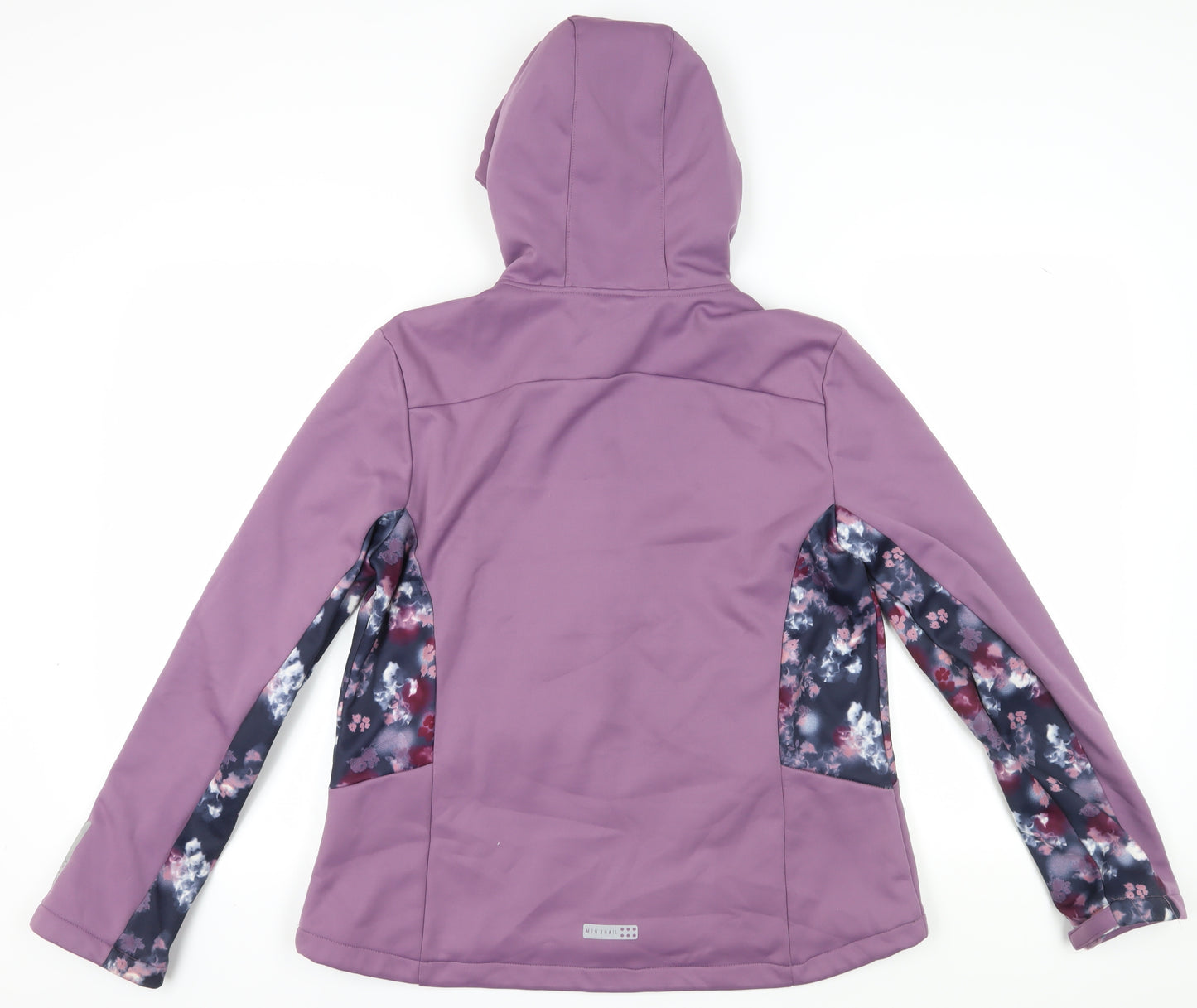 Crivit Women's Purple Floral Hooded Jacket Size 16