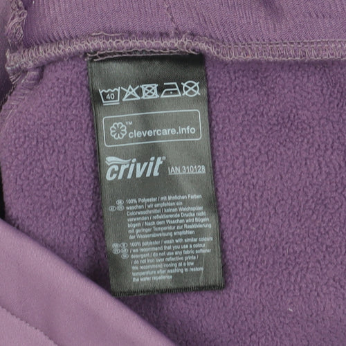 Crivit Women's Purple Floral Hooded Jacket Size 16
