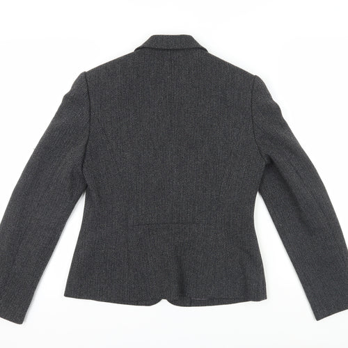 Next Women's Grey Tweed Suit Jacket, Size 10, Classic Fit