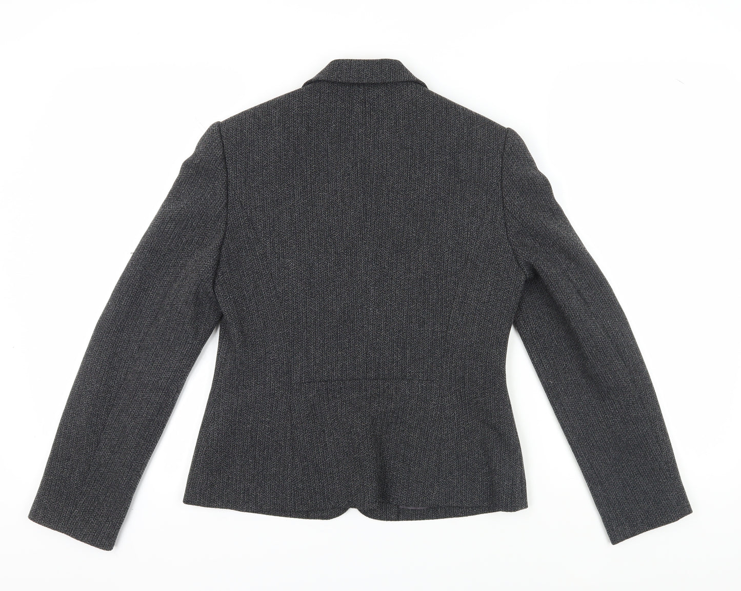 Next Women's Grey Tweed Suit Jacket, Size 10, Classic Fit