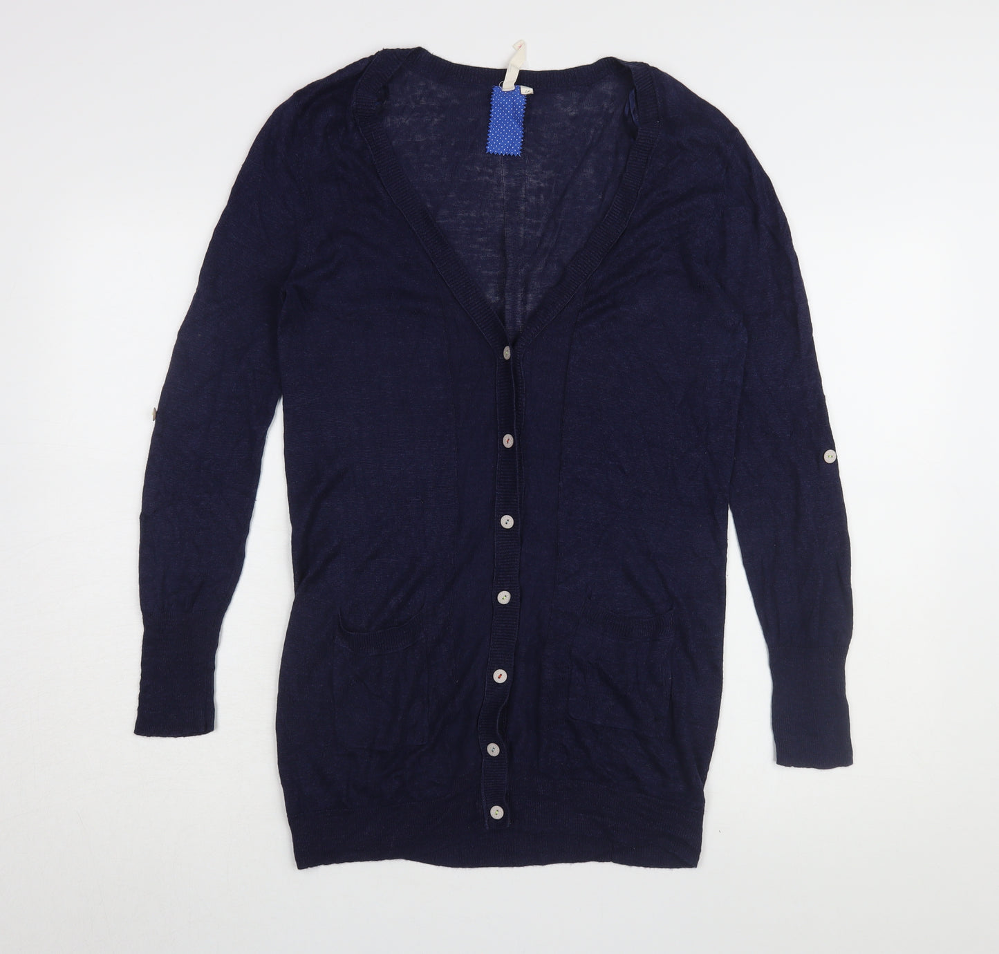 White Stuff Women's Blue Cardigan, Size 14, V-Neck