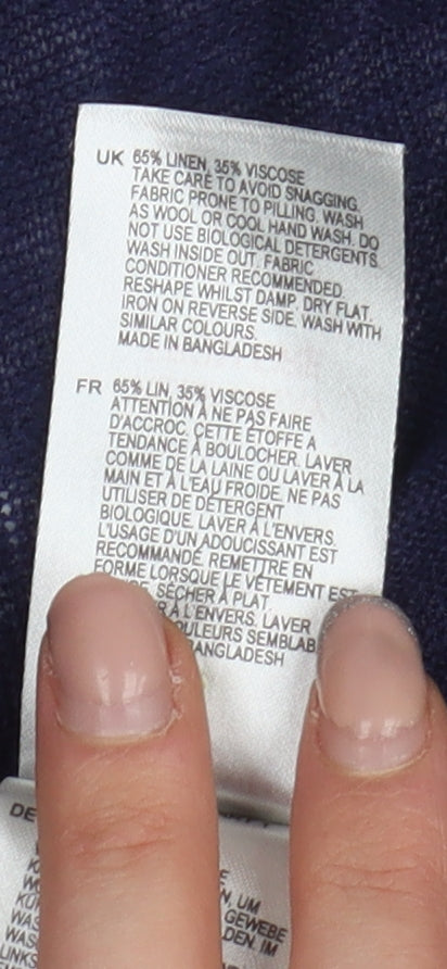 White Stuff Women's Blue Cardigan, Size 14, V-Neck